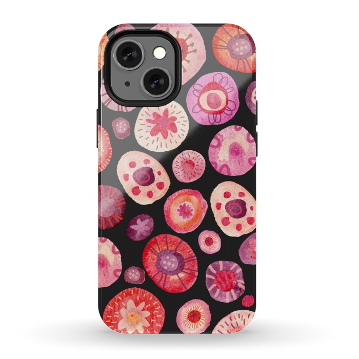 iPhone 13 mini StrongFit All the Flowers Dark by Nic Squirrell
