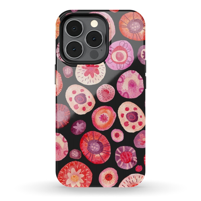 iPhone 13 pro StrongFit All the Flowers Dark by Nic Squirrell