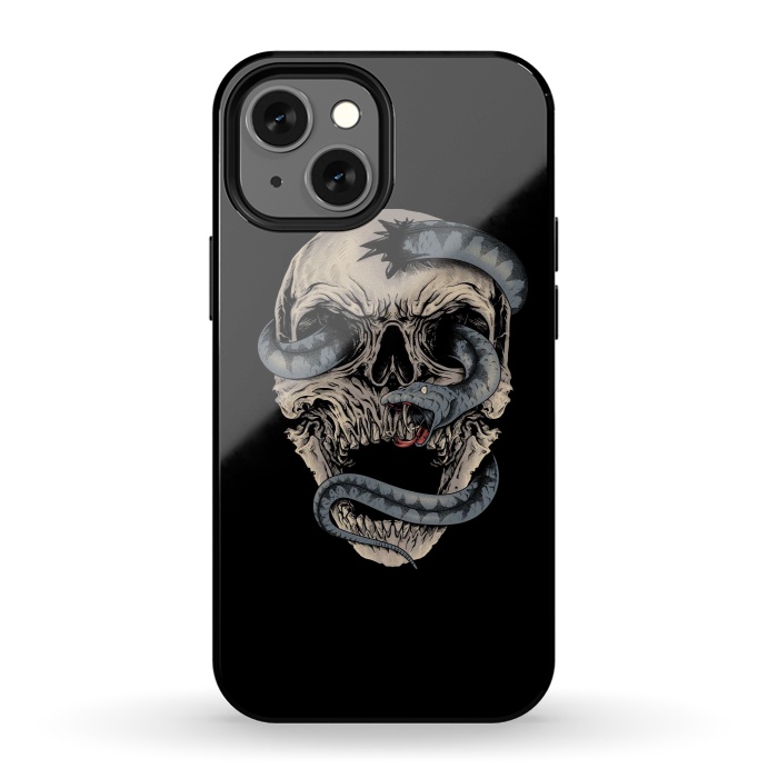 iPhone 13 mini StrongFit Skull Snake by Afif Quilimo