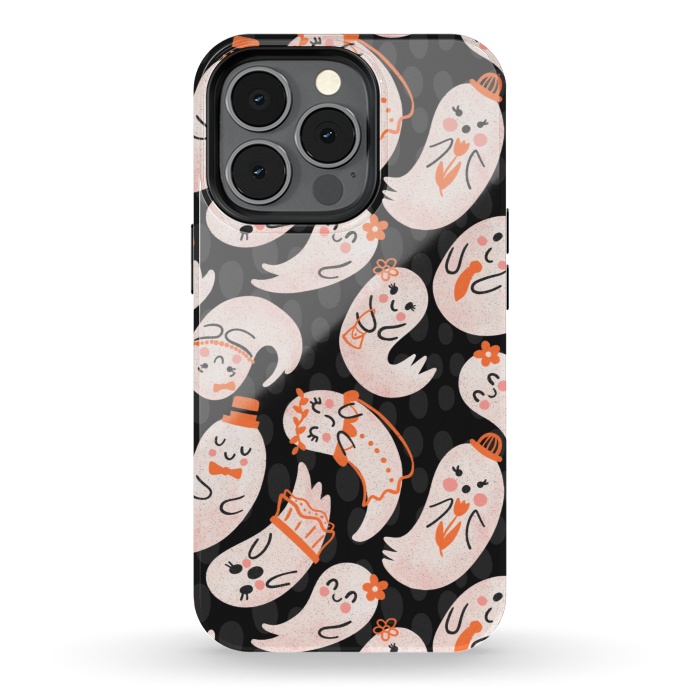 iPhone 13 pro StrongFit Cute Ghost Friends by Noonday Design