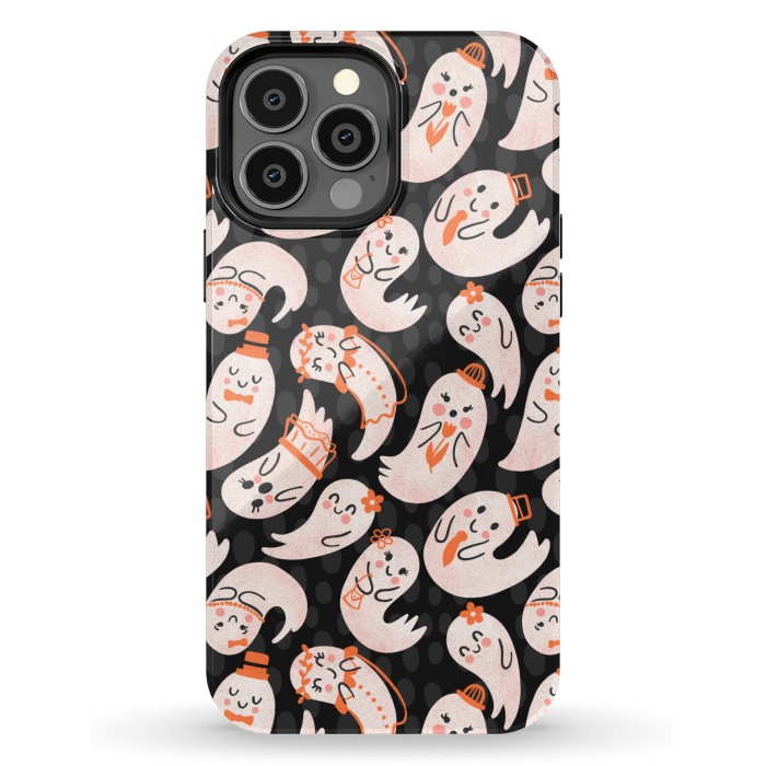 iPhone 13 Pro Max StrongFit Cute Ghost Friends by Noonday Design