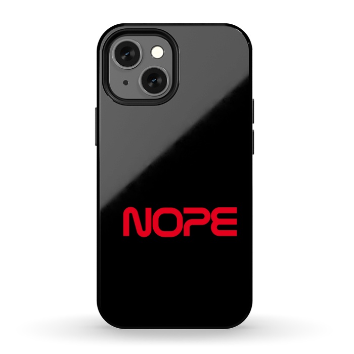iPhone 13 mini StrongFit Nope Nasa Logo Red by Vó Maria