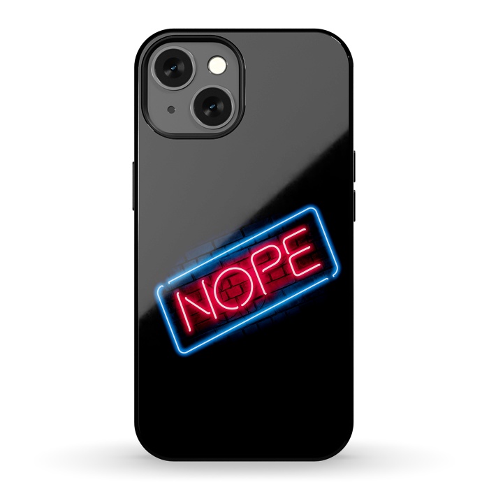 iPhone 13 StrongFit Nope - Neon Lights by Vó Maria