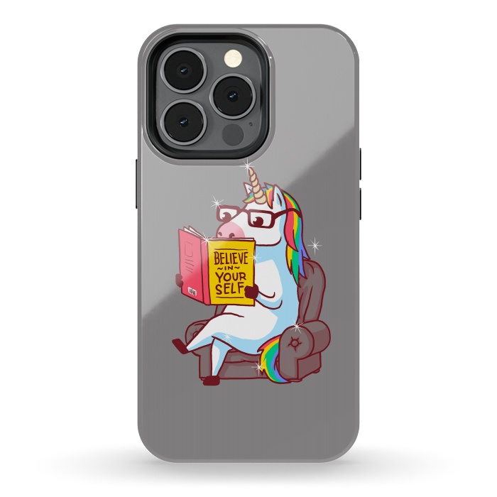 iPhone 13 pro StrongFit Unicorn Believe Yourself Self Affirmation Book by Vó Maria