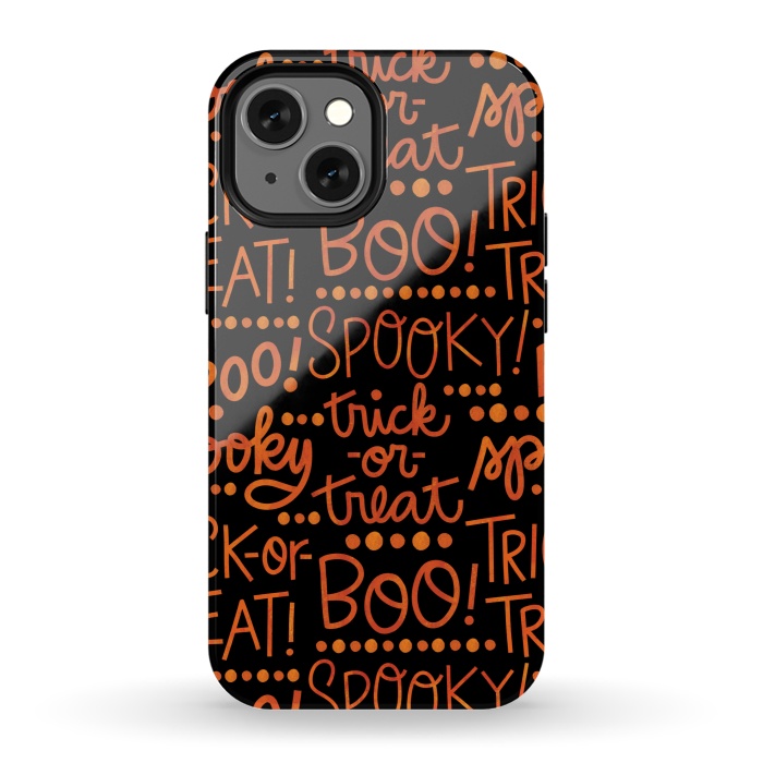 iPhone 13 mini StrongFit Spooky Halloween Lettering by Noonday Design