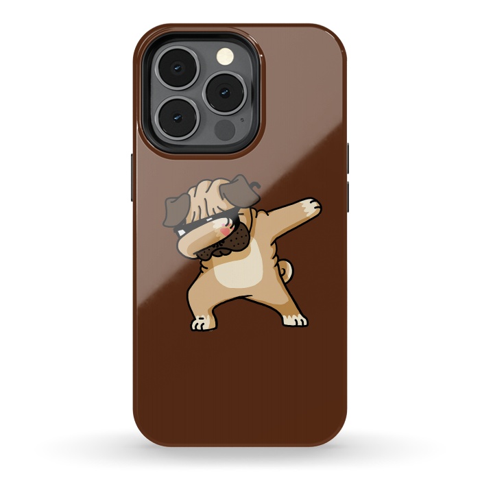 iPhone 13 pro StrongFit Dabbing Pug 2 by Vó Maria