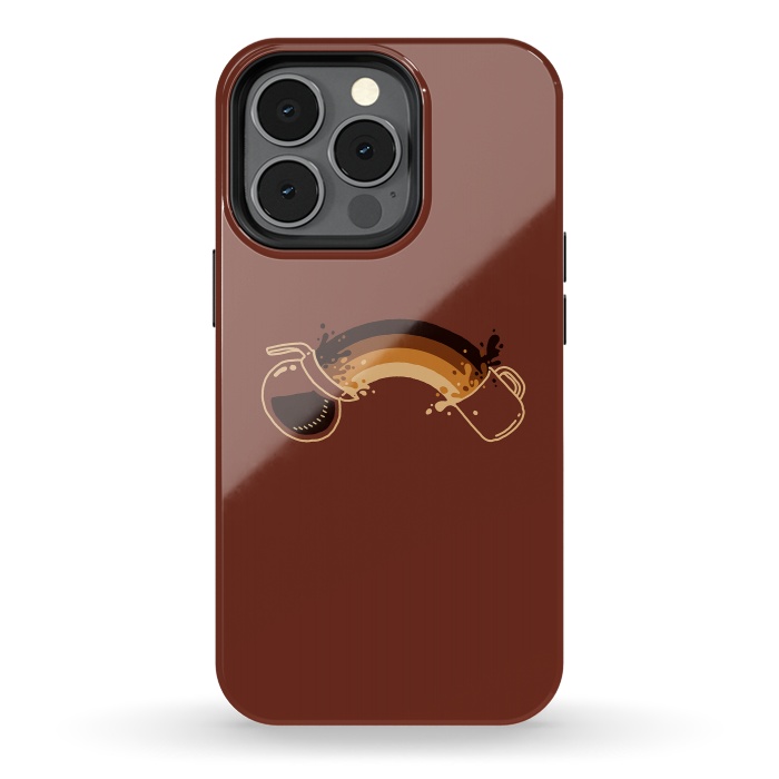iPhone 13 pro StrongFit Coffee Rainbow for Coffee Lovers by Vó Maria