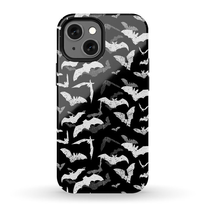 iPhone 13 mini StrongFit Splattered flying bats Halloween pattern by Oana 