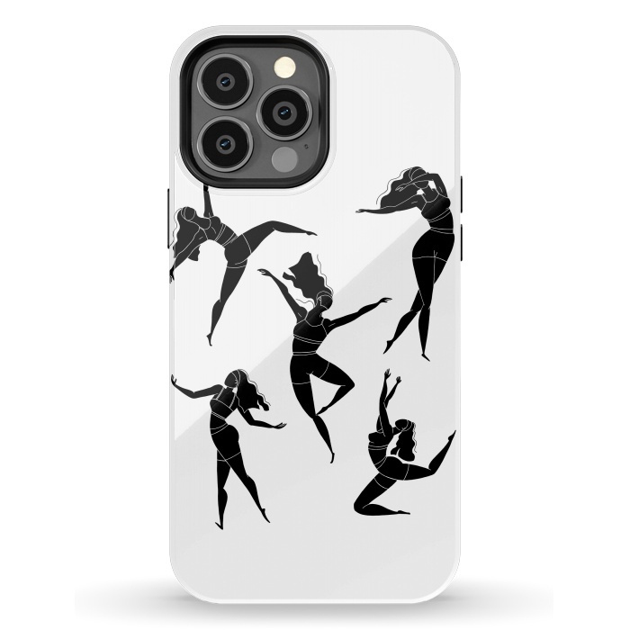 iPhone 13 Pro Max StrongFit Dance Girl Black and White by Jelena Obradovic