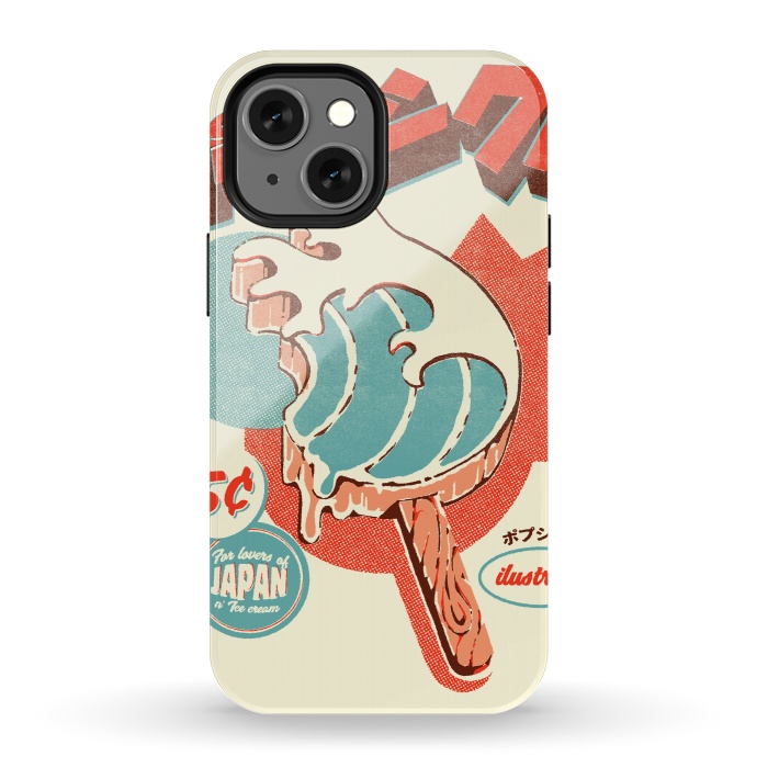 iPhone 13 mini StrongFit Great Wave Ice Pop by Ilustrata