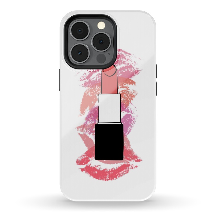iPhone 13 pro StrongFit Lipstick Kisses by Martina