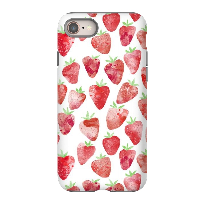 iPhone SE StrongFit Strawberries Watercolor Painting by Nic Squirrell