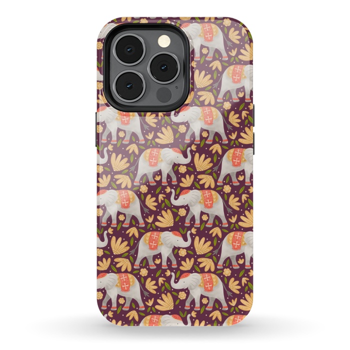 iPhone 13 pro StrongFit Majestic Elephants by Noonday Design