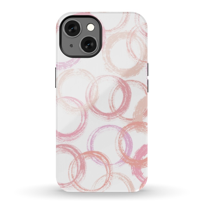 iPhone 13 StrongFit Pink Circles by Martina