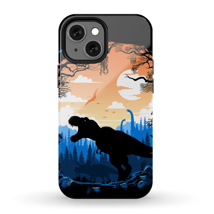 iPhone 13 mini StrongFit Prehistoric sunset Rex by Alberto