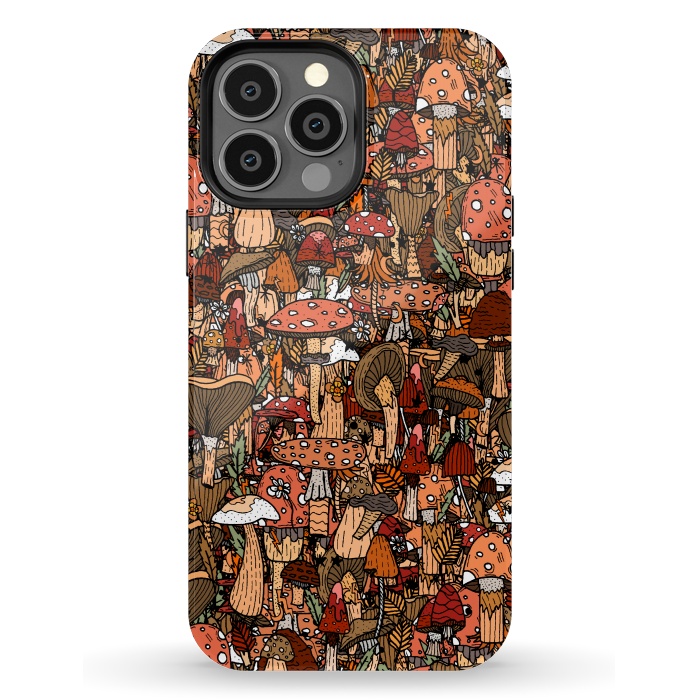 iPhone 13 Pro Max StrongFit Autumnal Mushrooms by Steve Wade (Swade)