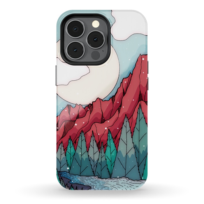 iPhone 13 pro StrongFit The red winter mountain river by Steve Wade (Swade)