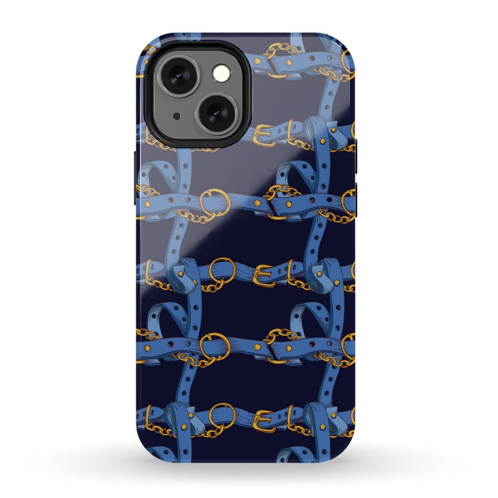 iPhone 13 mini StrongFit blue chain love by MALLIKA