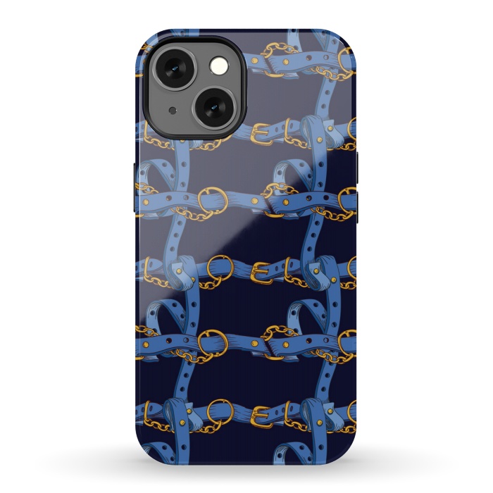iPhone 13 StrongFit blue chain love by MALLIKA