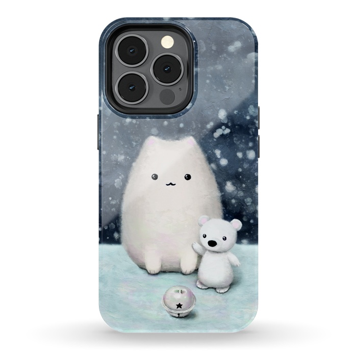 iPhone 13 pro StrongFit Winter cat by Laura Nagel
