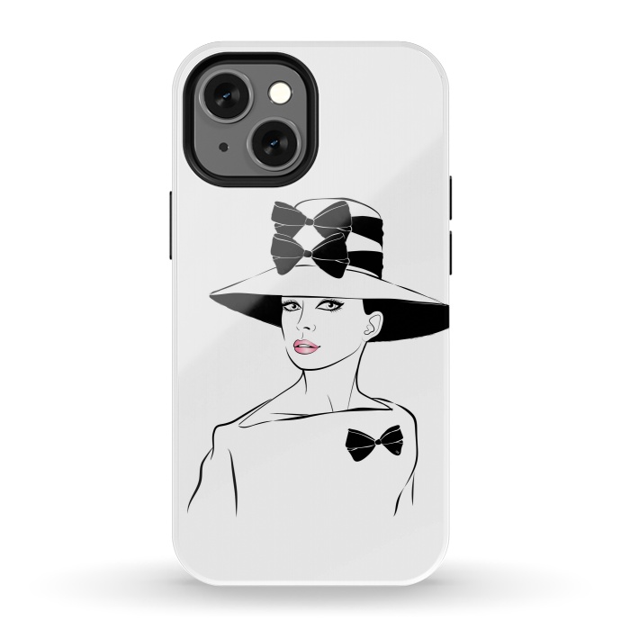 iPhone 13 mini StrongFit Elegant Lady Audrey by Martina