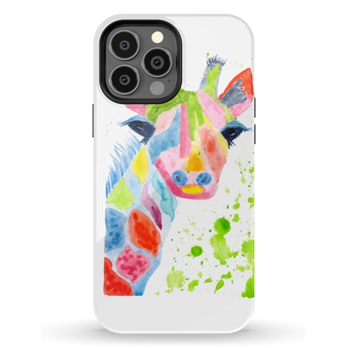 iPhone 13 Pro Max StrongFit Giraffe watercolor  by ArtKingdom7
