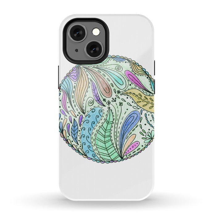 iPhone 13 mini StrongFit Floral mandala 5 by ArtKingdom7
