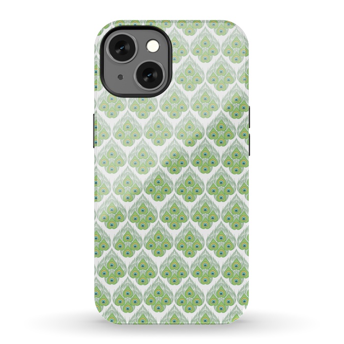 iPhone 13 StrongFit green peacock love  by MALLIKA