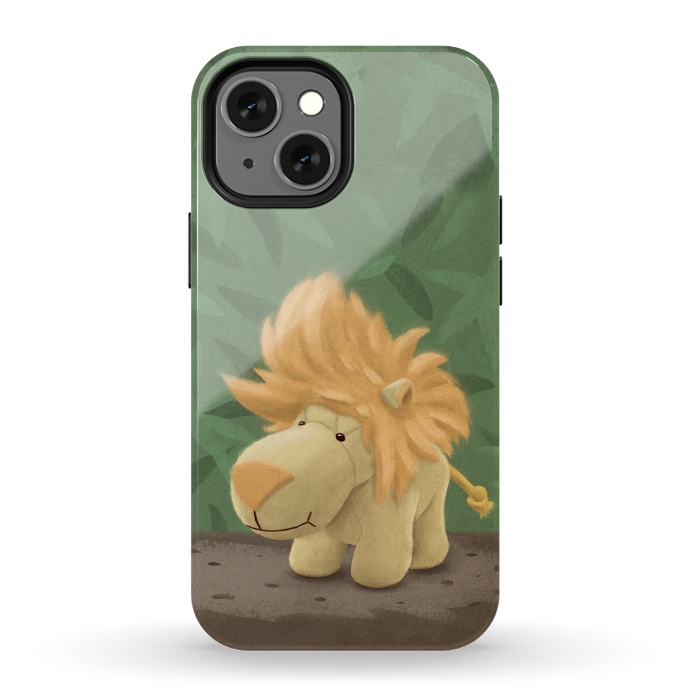 iPhone 13 mini StrongFit Cute lion by Laura Nagel