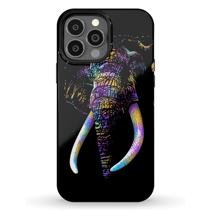 iPhone 13 Pro Max StrongFit Colorful Elephant by Alberto