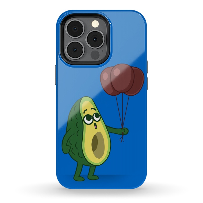 iPhone 13 pro StrongFit Three avocado balloons by Alberto