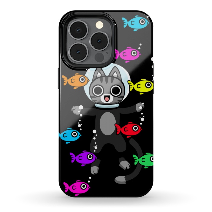 iPhone 13 pro StrongFit Aquarium Cat by Alberto