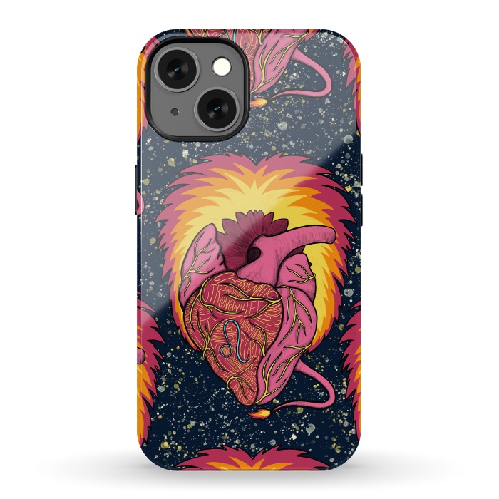 iPhone 13 StrongFit Leo Heart by Ranggasme