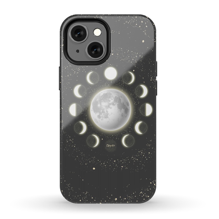 iPhone 13 mini StrongFit Telescope Dreamy Shine-Phases of the Moon by ''CVogiatzi.