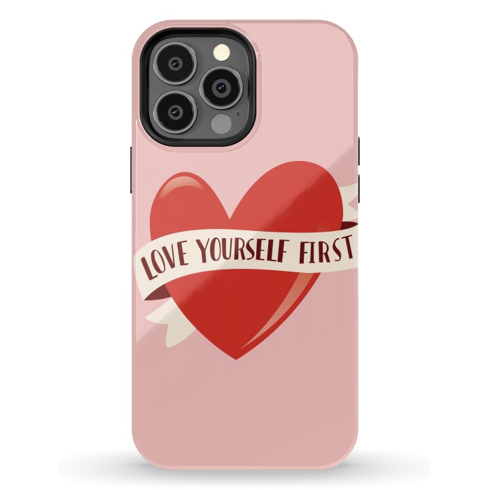 iPhone 13 Pro Max StrongFit Love Yourself First, Happy Valentine's Day by Jelena Obradovic