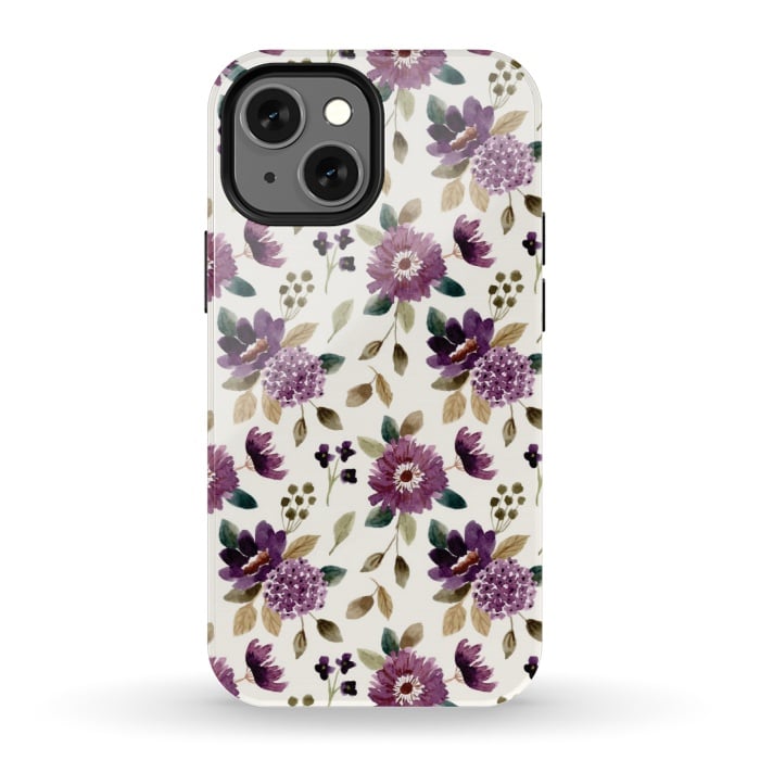 iPhone 13 mini StrongFit purple grapevine pattern by MALLIKA