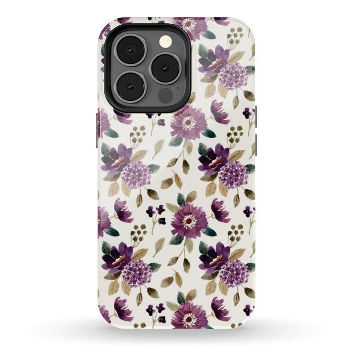 iPhone 13 pro StrongFit purple grapevine pattern by MALLIKA