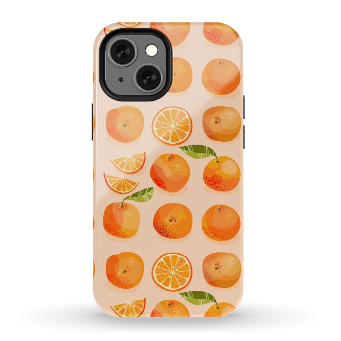 iPhone 13 mini StrongFit Oranges by Nic Squirrell