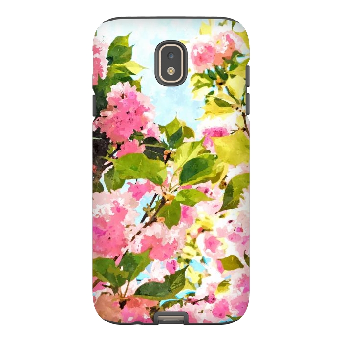 Galaxy J7 StrongFit Day dreaming under the blooming Bougainvillea | Summer botanical Floral Vintage Garden Painting by Uma Prabhakar Gokhale