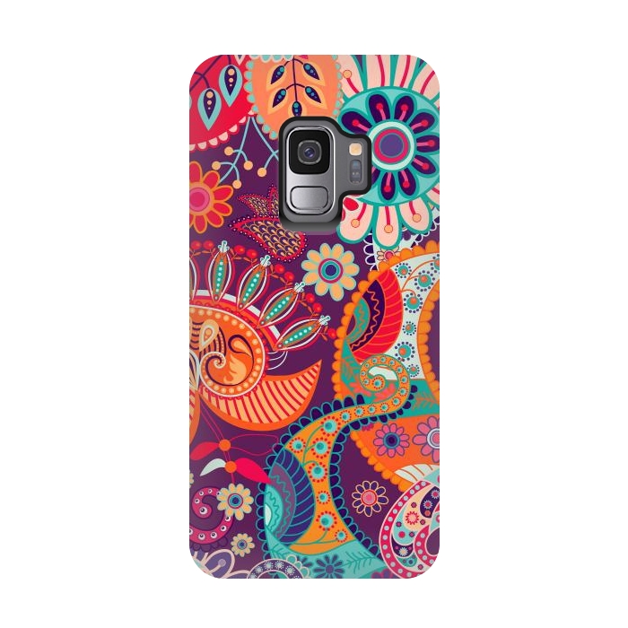 Galaxy S9 StrongFit Figure in bright flowers by ArtsCase