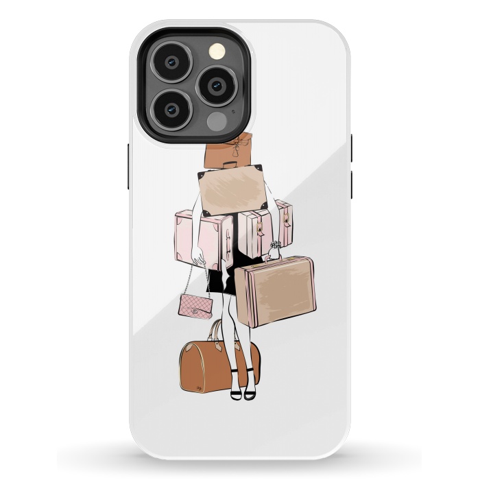iPhone 13 Pro Max StrongFit Woman with luggage by Martina