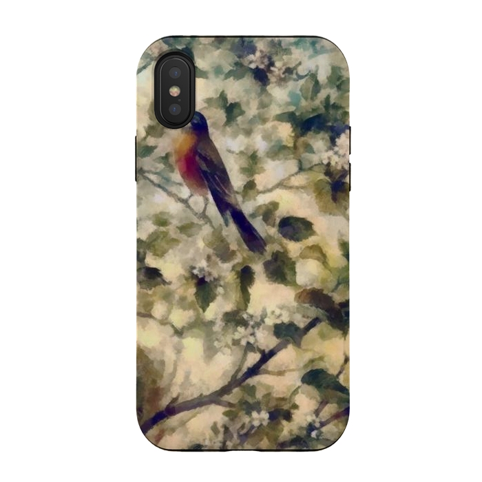 iPhone Xs / X StrongFit Watercolored Nature by Texnotropio