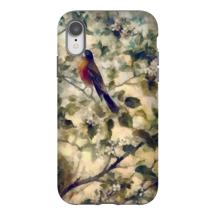 iPhone Xr StrongFit Watercolored Nature by Texnotropio