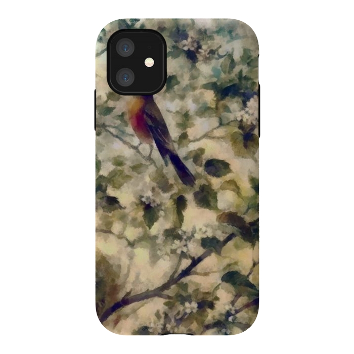 iPhone 11 StrongFit Watercolored Nature by Texnotropio