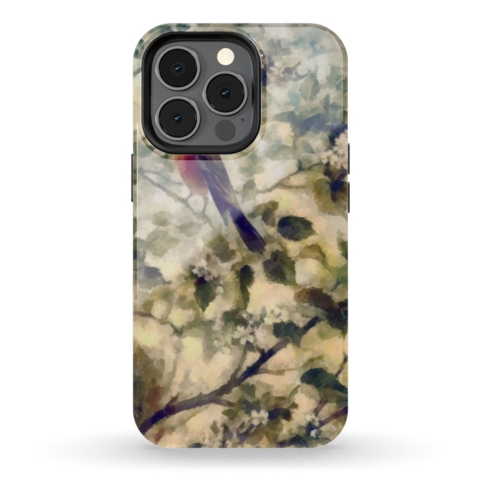 iPhone 13 pro StrongFit Watercolored Nature by Texnotropio