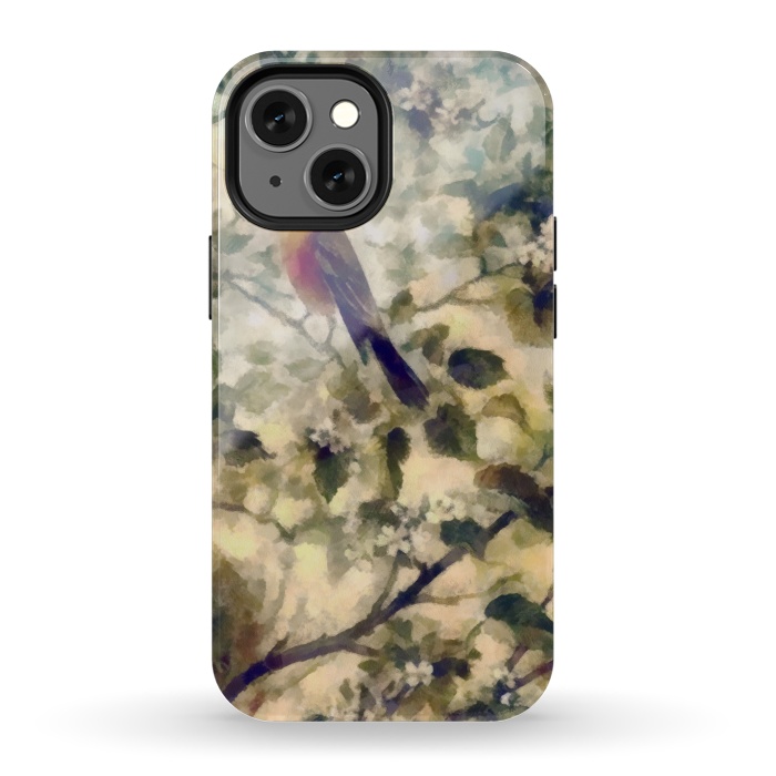 iPhone 13 mini StrongFit Watercolored Nature by Texnotropio