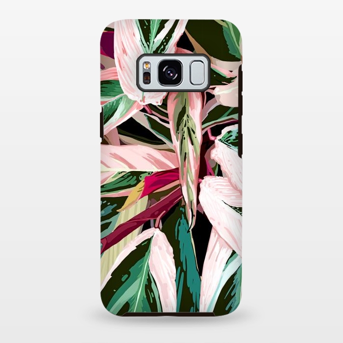Galaxy S8 plus StrongFit Tropical Variegated Houseplant by Uma Prabhakar Gokhale