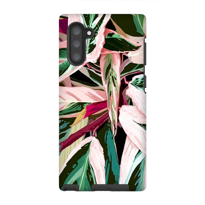 Galaxy Note 10 StrongFit Tropical Variegated Houseplant by Uma Prabhakar Gokhale