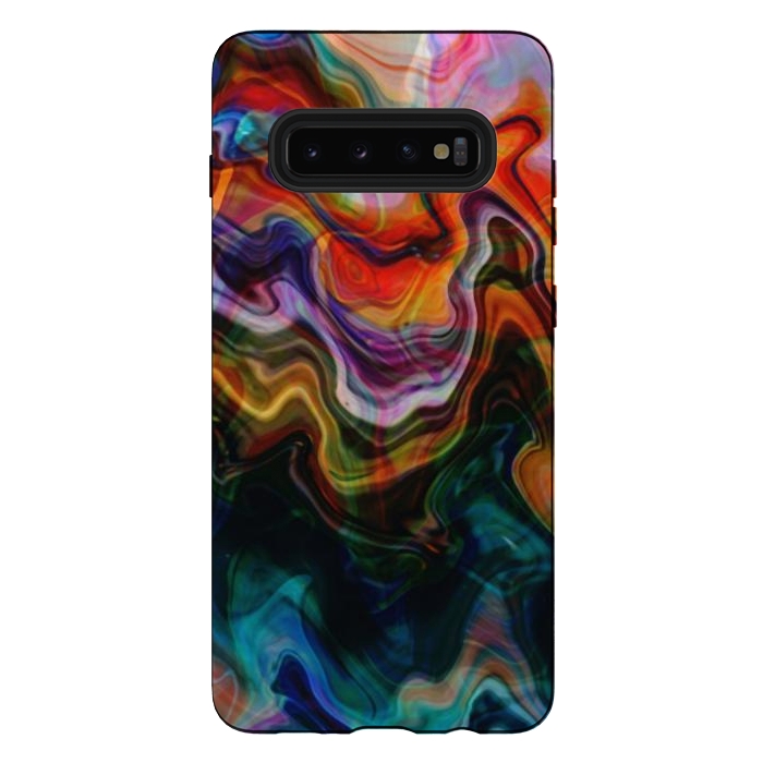 Galaxy S10 plus StrongFit Digitalart Abstract Marbling G596 by Medusa GraphicArt