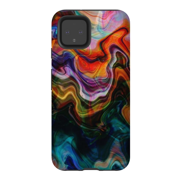 Pixel 4 StrongFit Digitalart Abstract Marbling G596 by Medusa GraphicArt